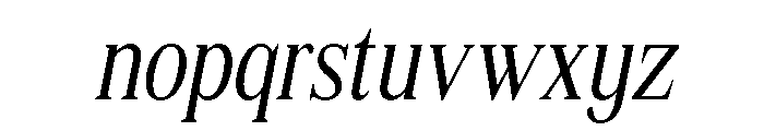 Shequan-LightCondensedItalic Font LOWERCASE