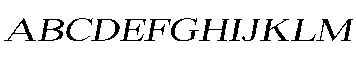 Shequan-LightExpandedItalic Font UPPERCASE