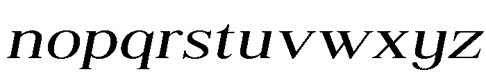 Shequan-LightExpandedItalic Font LOWERCASE