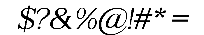 Shequan-LightItalic Font OTHER CHARS