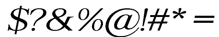 Shequan-LightSemExpIta Font OTHER CHARS