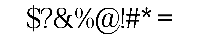 Shequan-LightSemiCondensed Font OTHER CHARS