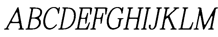 ShequanSoft-ThinCondIta Font UPPERCASE