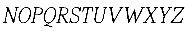 ShequanSoft-ThinCondIta Font UPPERCASE