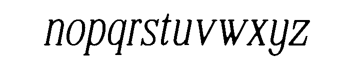 ShequanSoft-ThinCondIta Font LOWERCASE