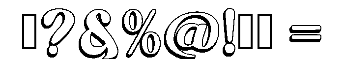Sheriff Outline Regular Font OTHER CHARS