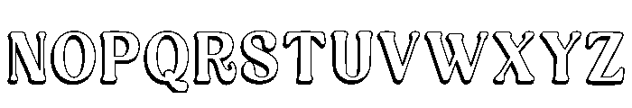 Sheriff Outline Regular Font LOWERCASE