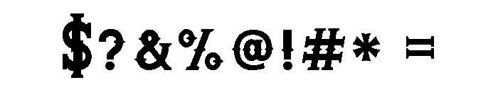Sheriff Font OTHER CHARS