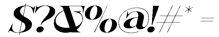 Sherlock Bold ExtExp Slant Font OTHER CHARS