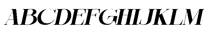 Sherlock Bold ExtExp Slant Font UPPERCASE