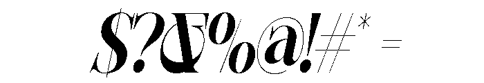 Sherlock Bold ExtraCond Slant Font OTHER CHARS