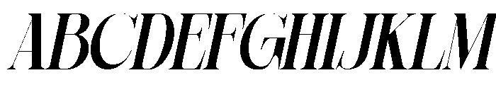 Sherlock Bold ExtraCond Slant Font UPPERCASE