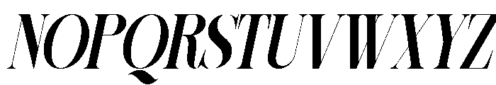 Sherlock Bold ExtraCond Slant Font UPPERCASE