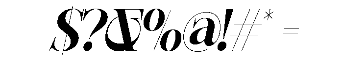 Sherlock Bold SemiCond Slant Font OTHER CHARS