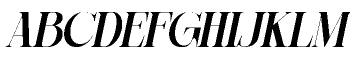 Sherlock Bold SemiCond Slant Font UPPERCASE
