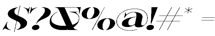 Sherlock Bold UltExp Slant Font OTHER CHARS