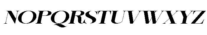 Sherlock Bold UltExp Slant Font UPPERCASE