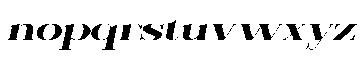 Sherlock Bold UltExp Slant Font LOWERCASE