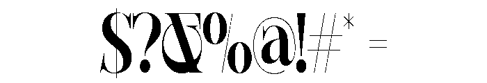 Sherlock Bold Ultra Condensed Font OTHER CHARS