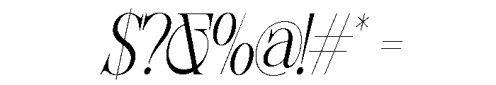 Sherlock ExtLt Cond Slant Font OTHER CHARS