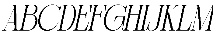 Sherlock ExtLt Cond Slant Font UPPERCASE