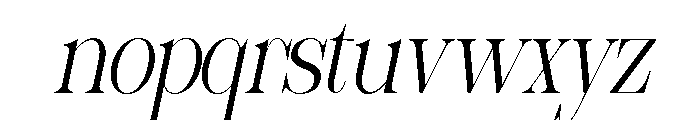Sherlock ExtLt Cond Slant Font LOWERCASE
