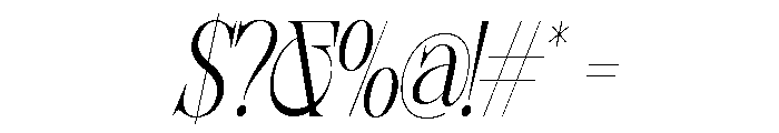 Sherlock ExtLt ExtraCond Slant Font OTHER CHARS