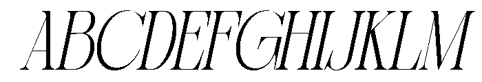 Sherlock ExtLt ExtraCond Slant Font UPPERCASE