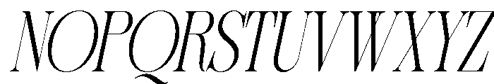 Sherlock ExtLt ExtraCond Slant Font UPPERCASE