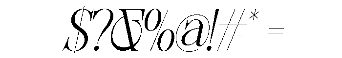 Sherlock ExtLt SemiCond Slant Font OTHER CHARS
