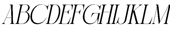 Sherlock ExtLt SemiCond Slant Font UPPERCASE