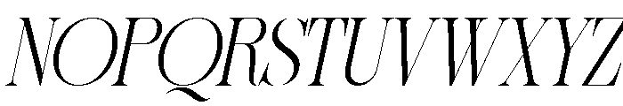 Sherlock ExtLt SemiCond Slant Font UPPERCASE