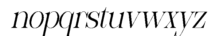 Sherlock ExtLt SemiCond Slant Font LOWERCASE