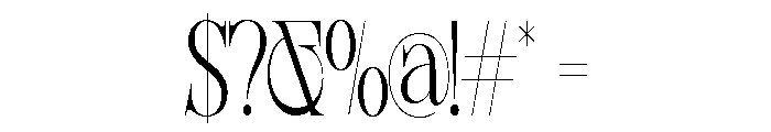 Sherlock ExtLt UltraCond Font OTHER CHARS
