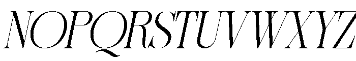 Sherlock Extra Light Slanted Font UPPERCASE