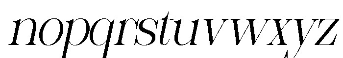 Sherlock Extra Light Slanted Font LOWERCASE
