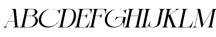Sherlock Light ExtExp Slant Font UPPERCASE