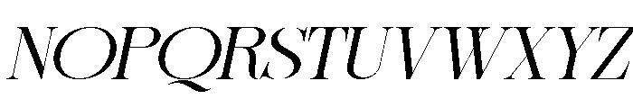 Sherlock Light ExtExp Slant Font UPPERCASE