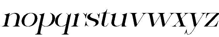 Sherlock Light ExtExp Slant Font LOWERCASE