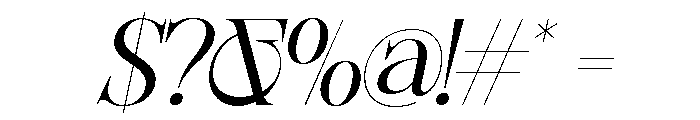 Sherlock Light SemExp Slant Font OTHER CHARS