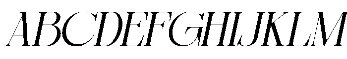 Sherlock Light SemExp Slant Font UPPERCASE