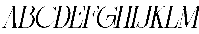 Sherlock Light SemiCond Slant Font UPPERCASE