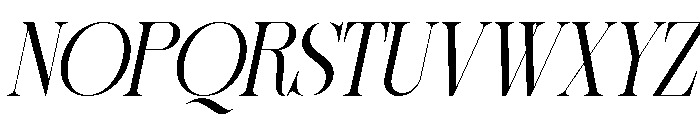 Sherlock Light SemiCond Slant Font UPPERCASE
