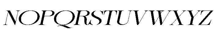 Sherlock Light UltExp Slant Font UPPERCASE