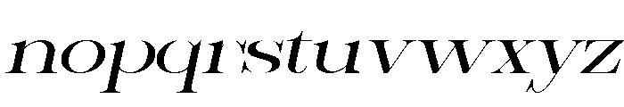 Sherlock Light UltExp Slant Font LOWERCASE