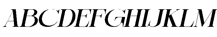 Sherlock Med ExtExp Slant Font UPPERCASE