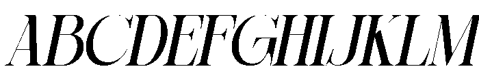 Sherlock Med SemiCond Slant Font UPPERCASE