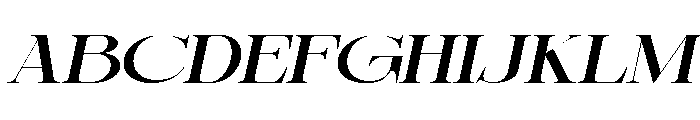 Sherlock Med UltExp Slant Font UPPERCASE