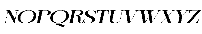 Sherlock Med UltExp Slant Font UPPERCASE