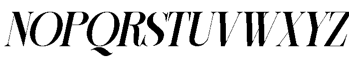 Sherlock SemBd SemiCond Slant Font UPPERCASE